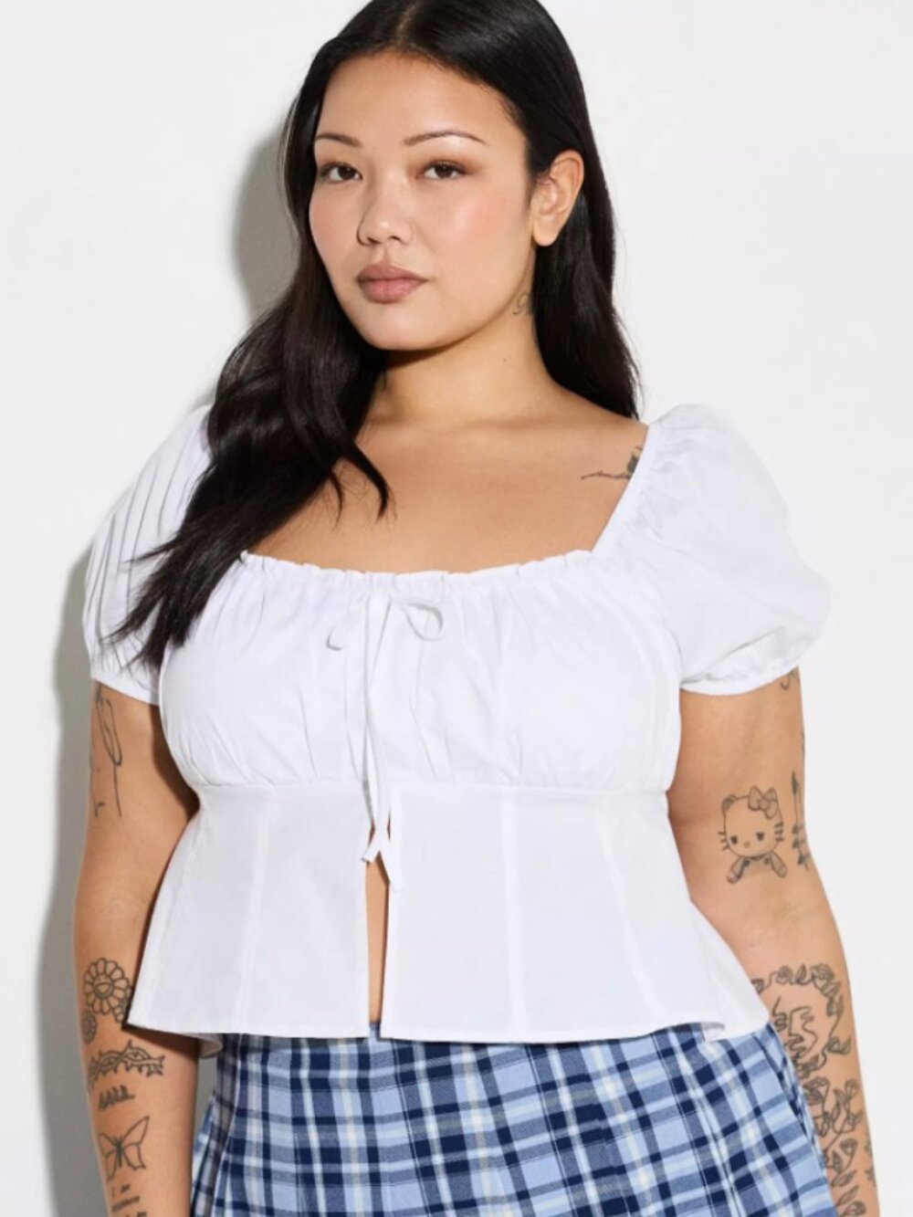 Torrid Lovesick Size 0X White Crop Top